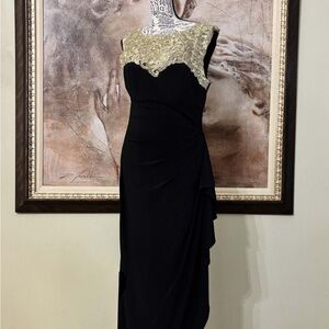 Elegant Black and Gold Dress